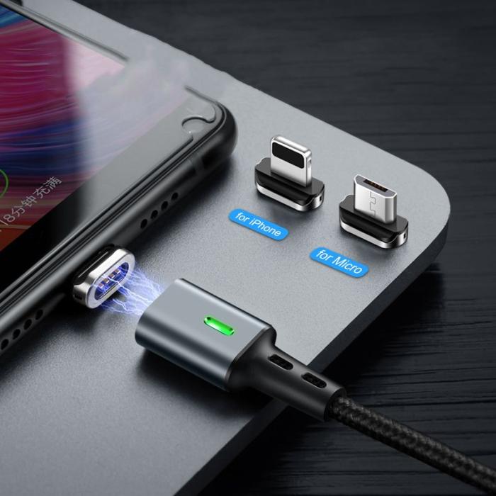 UTGATT5 - Elough E05 lightning Magnetisk kabel 100Cm/3A Svart