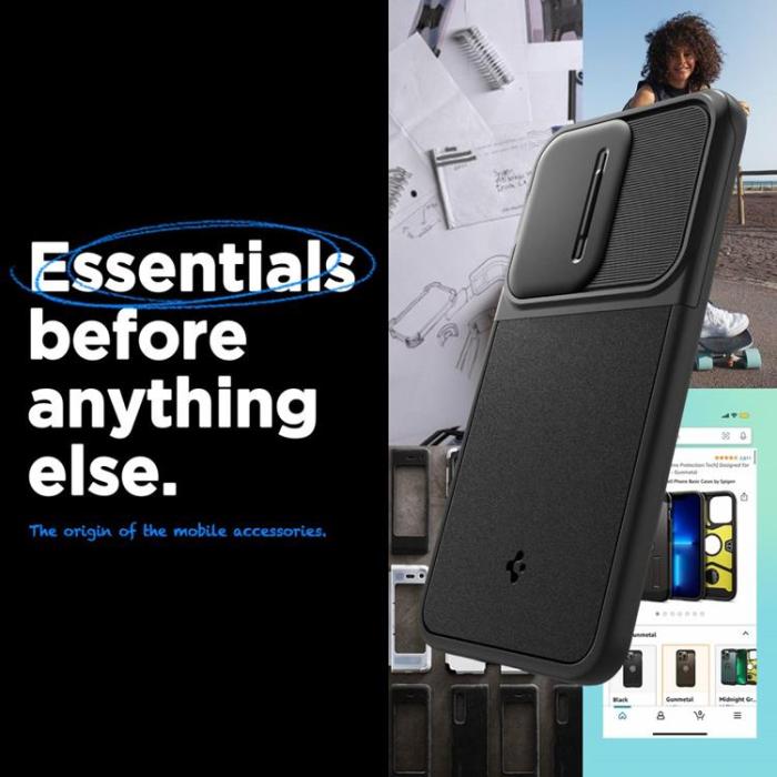 Spigen - Spigen Galaxy A55 5G Mobilskal Optik Armor - Svart