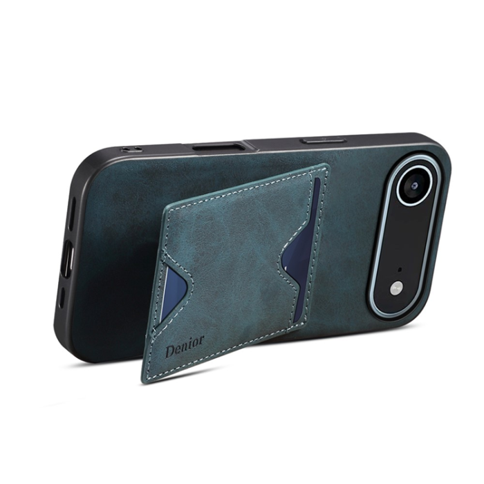 DENIOR - DENIOR iPhone Air Mobilskal Kickstand Korthållare - Blå