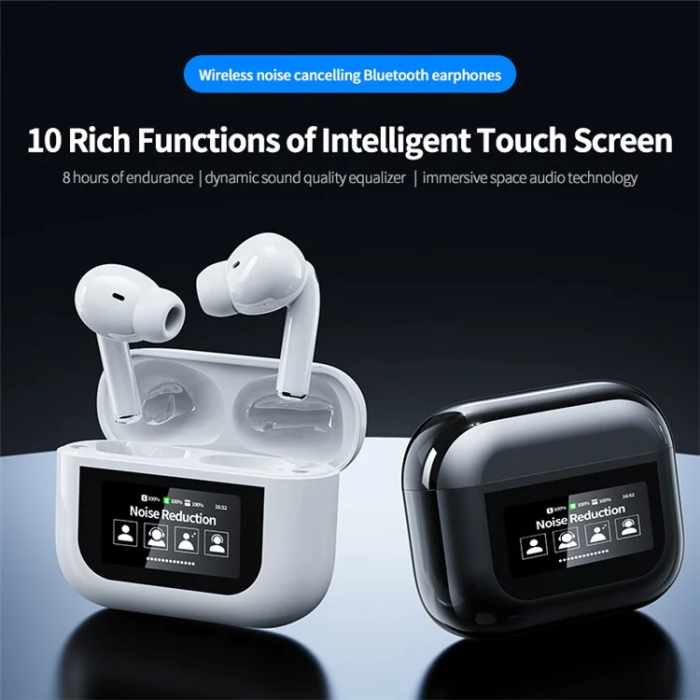 A-One Brand - In-Ear Hörlurar Bluetooth med Pekskärm YW07 - Vit