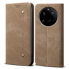 A-One Brand - Xiaomi 15 Ultra Plånboksfodral Jeans Cloth Texture - Khaki