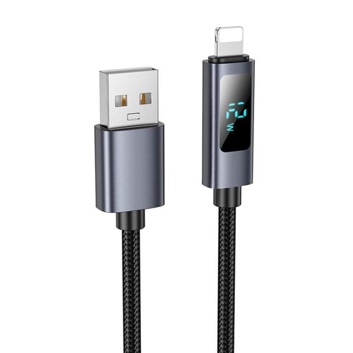 Hoco - HOCO USB-A till Lightning Kabel 2.4A 1m X112 - Svart