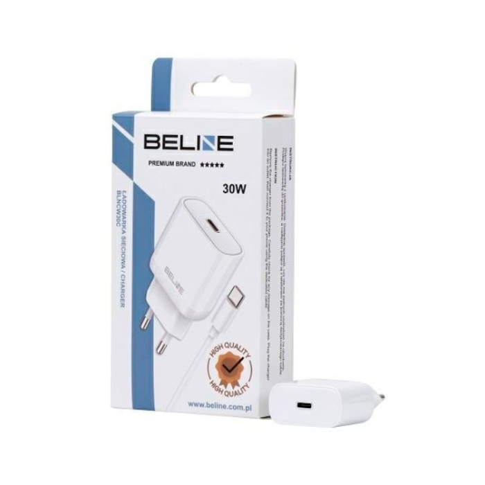Beline - Beline Väggladdare USB-C Med USB-C Kabel (30W) - Vit