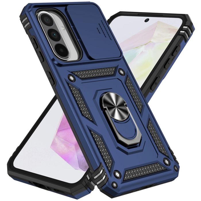 A-One Brand - Galaxy A36/A56 Mobilskal Kickstand PC + TPU - Blå