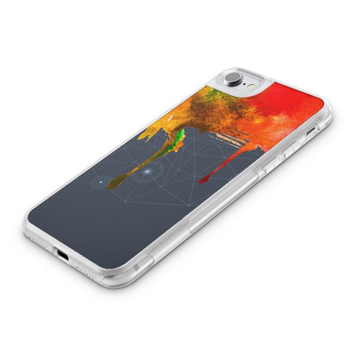 UTGATT5 - Fashion mobilskal till Apple iPhone 8 Plus - Rinnande färg - Spektrum