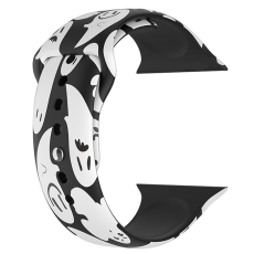 A-One Brand - Apple Watch (42/44/45/mm) Armband halloween floral - Vit Ghost