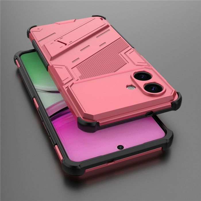 A-One Brand - Galaxy S26 Edge Mobilskal PC + TPU Kickstand - Rosa
