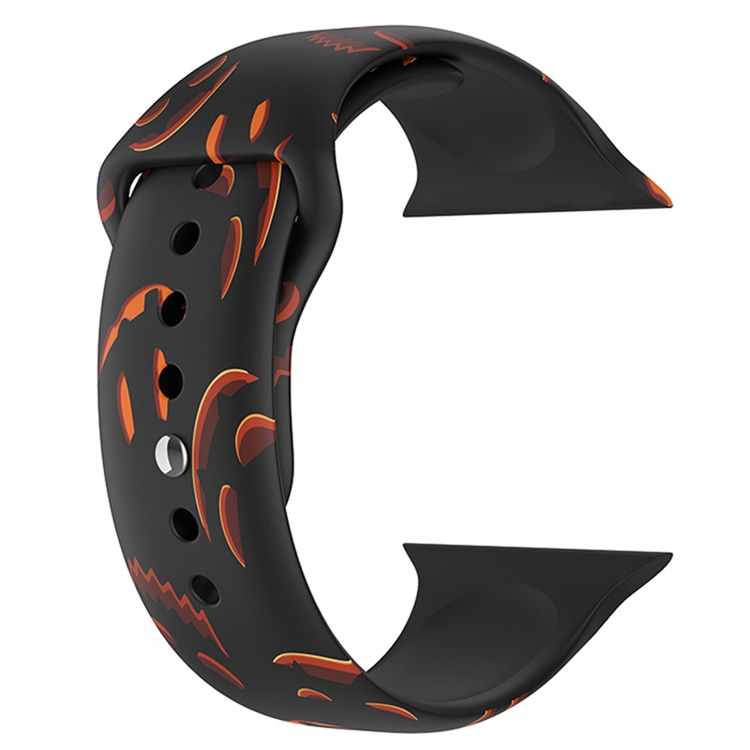 Apple Watch (42/44/45/mm) Armband halloween floral - Savrt Pumpkins | 5122 | AlltMobil