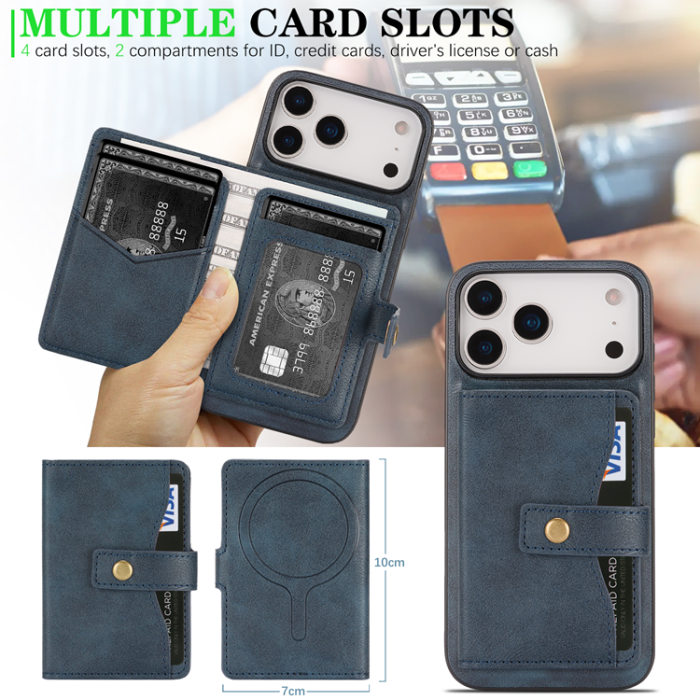 A-One Brand - iPhone 17 Pro Max Mobilskal MagSafe Detachable Korthållare