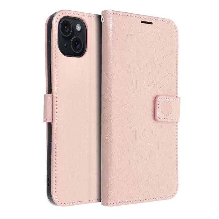 OEM - iPhone 15 Plus Plånboksfodral Mezzo Mandala - Rose Guld