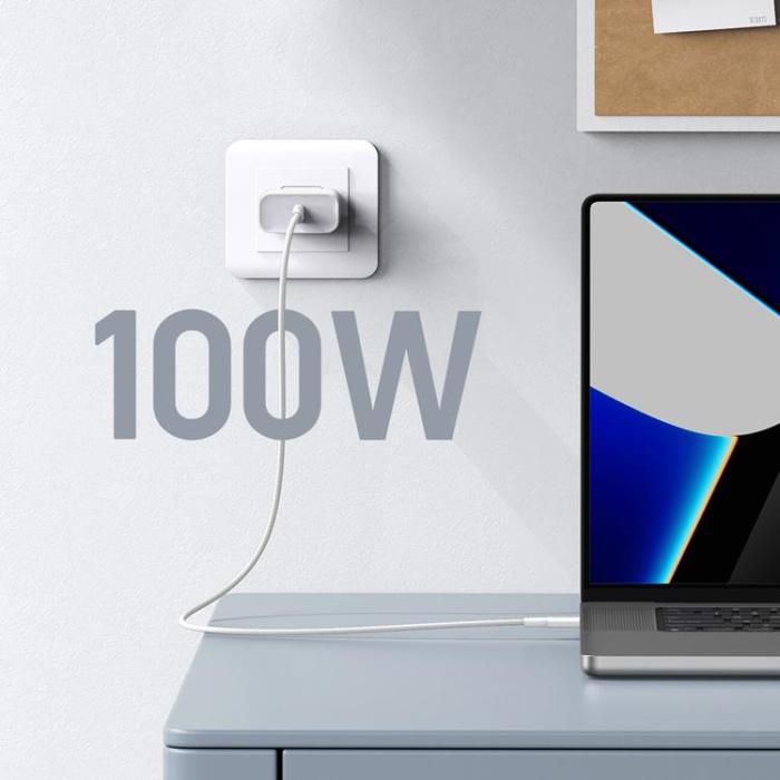 Ugreen - Ugreen US557 USB-C till USB-C kabel PD 100W 1m - Vit