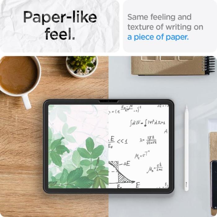 Spigen - Spigen iPad Air 11 (2024) Härdat Glas Skärmskydd Paper Touch - Clear