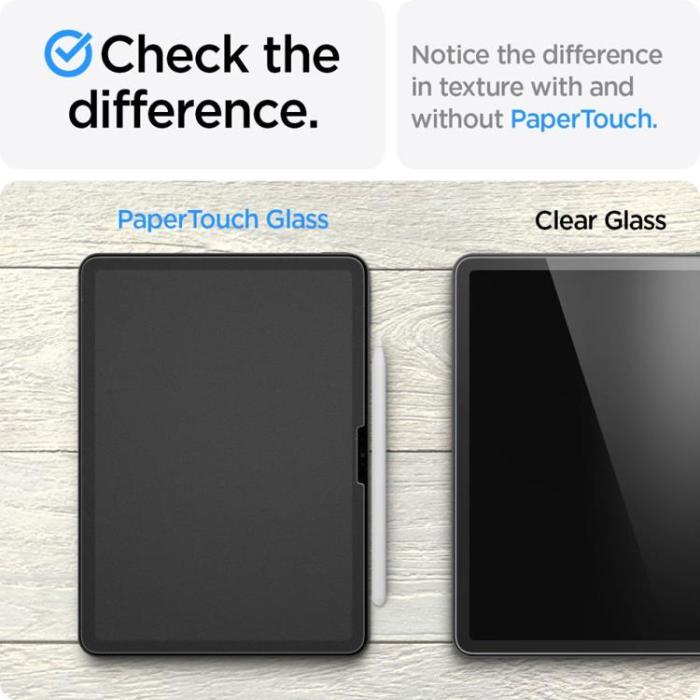Spigen - Spigen iPad Air 11 (2024) Härdat Glas Skärmskydd Paper Touch - Clear