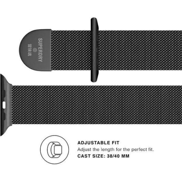 Superdry - Superdry Chainmail Band Apple Watch 38/40/41 mm - Svart