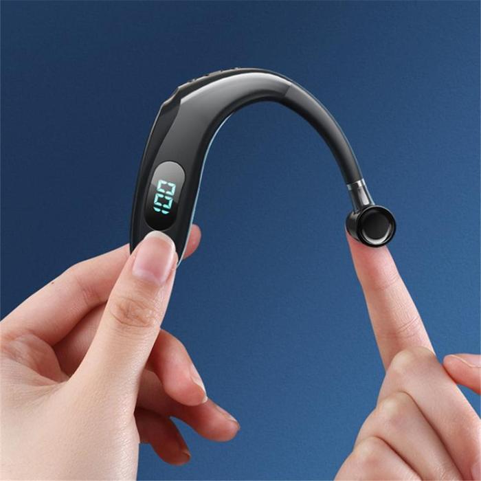 OEM - Single In-Ear Hörlur Bluetooth med Digital LED-Display Earhook Q20