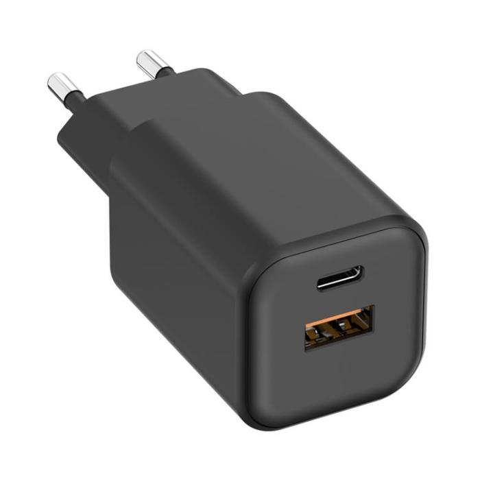 QUALO - QUALO Snabbladdare 65W 1xUSB-C 1xUSB-A Nano QLSN-CA-45-01 - Svart