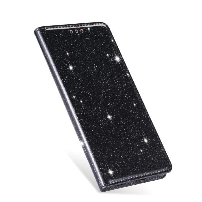 OEM - Glittrande Plånboksfodral iPhone 13 Pro - Svart