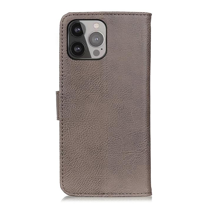 KHAZNEH - KHAZNEH Plånboksfodral iPhone 13 Pro - Grå