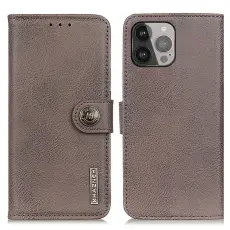 KHAZNEH - KHAZNEH Plånboksfodral iPhone 13 Pro - Grå