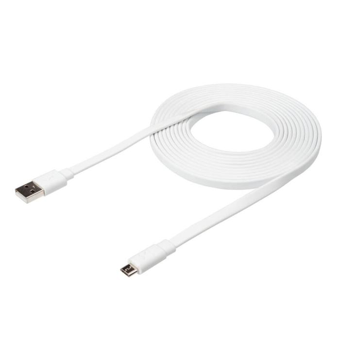 UTGATT1 - Xtorm Flat USB-A / Micro-USB Kabel 3m - Vit