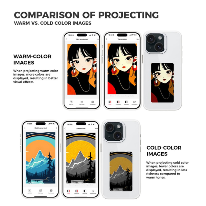 A-One Brand - iPhone 15 Mobilskal E Ink 4-Color Display Customized