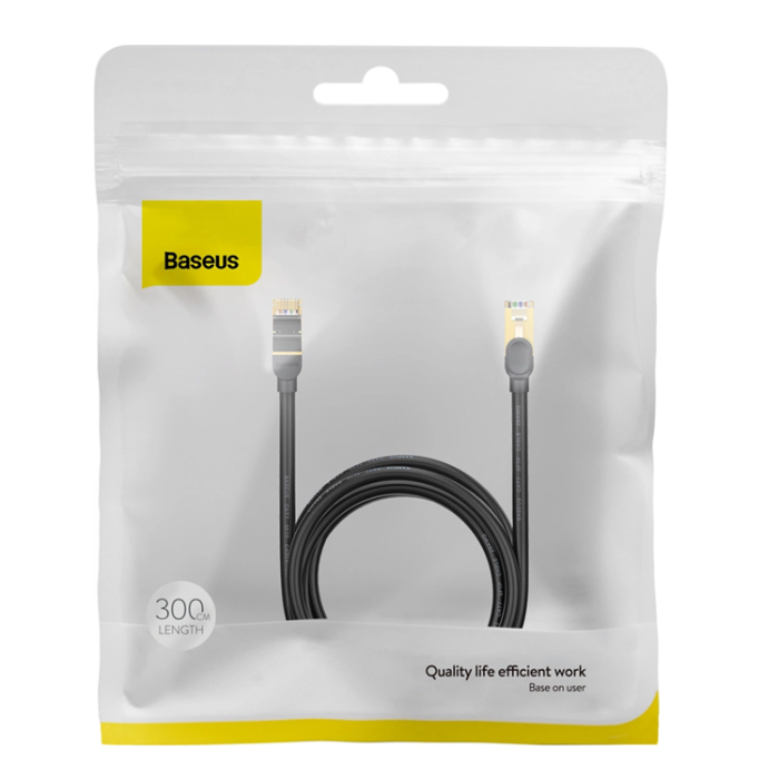 BASEUS - Baseus Cat7 Nätverk Kabel RJ45 10 Gbps 8m - Svart