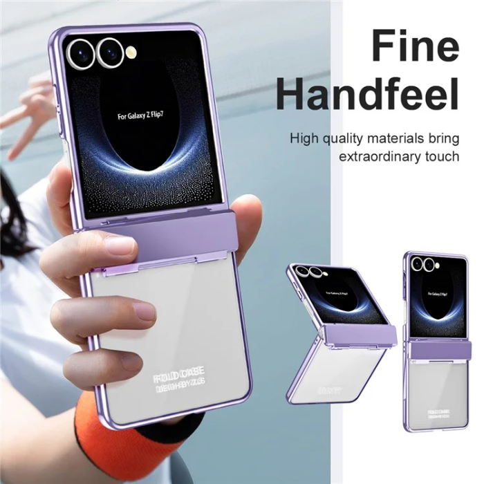 A-One Brand - Galaxy Z Flip 7 Mobilskal Electroplating PC Folding - Lila