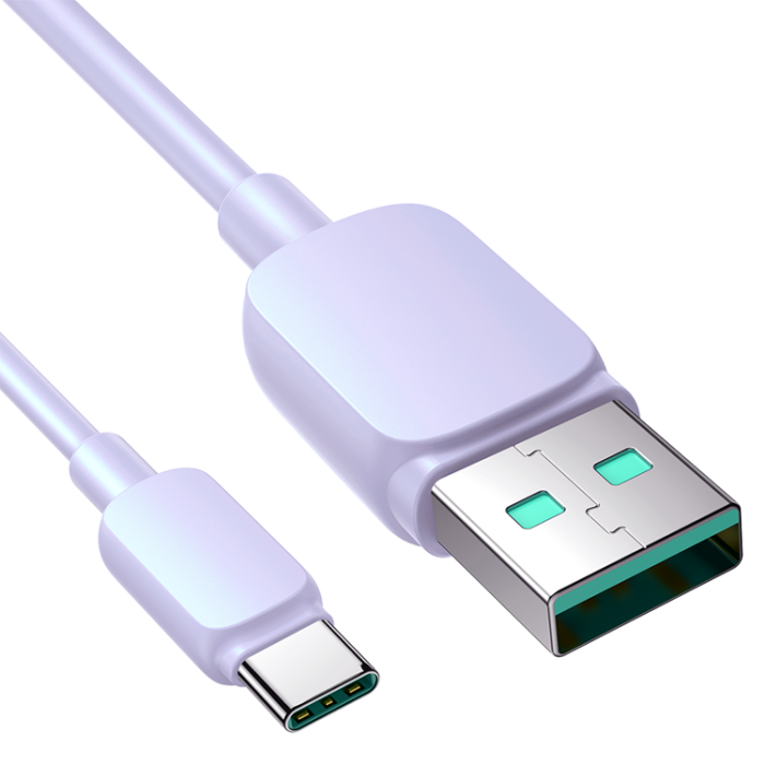 Joyroom - Joyroom USB-C till USB-A kabel 3A 1.2m - Lila