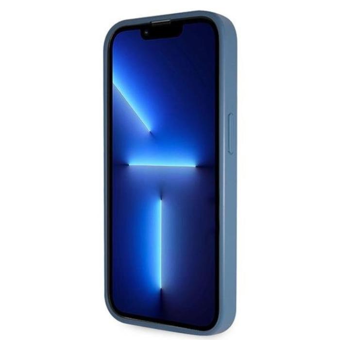Guess - Guess iPhone 15 Pro Max Mobilskal Crossbody Metall Logo Blå