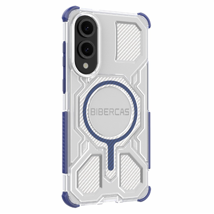 BIBERCAS - BIBERCAS Galaxy S25 Edge Mobilskal MagSafe J-16 - Blå