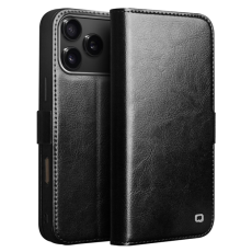 QIALINO - QIALINO iPhone 17 Pro Plånboksfodral Äkta Läder - Svart