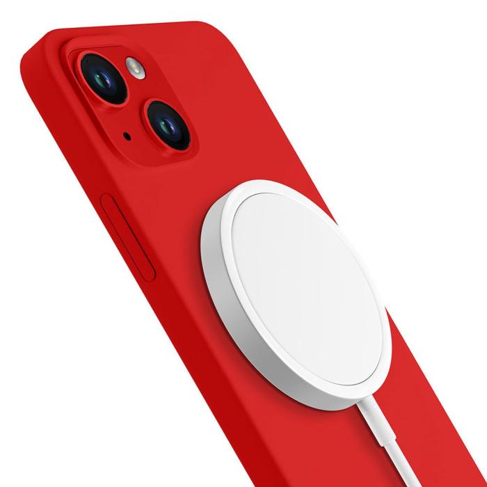 3MK - 3mk iPhone 14 Plus Mobilskal Magsafe Hardy - Röd