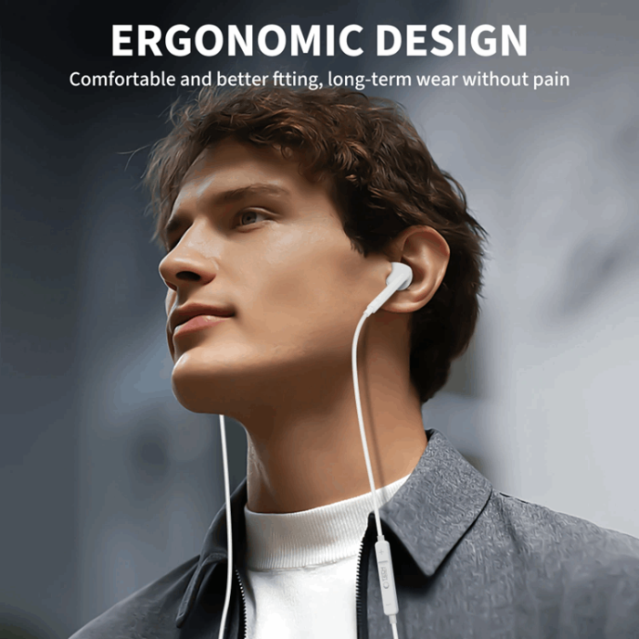 Tech-Protect - Tech-Protect In-Ear Mini Jack Hörlurar Ultraboost Core - Vit