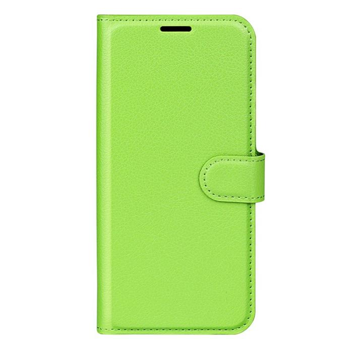 OEM - Litchi Samsung Galaxy S26 Plånboksfodral Konstläder Stötsäker - Grön