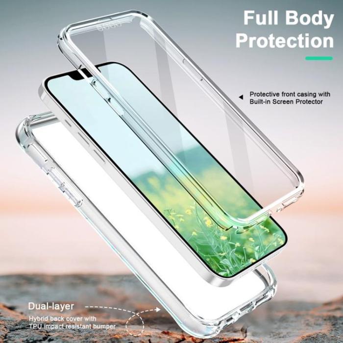 OEM - iPhone 14 Plus Skal 360 Marble - Grön