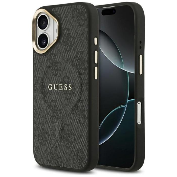 Guess - Guess iPhone 17 Mobilskal MagSafe 4G PU Classic Logo - Svart