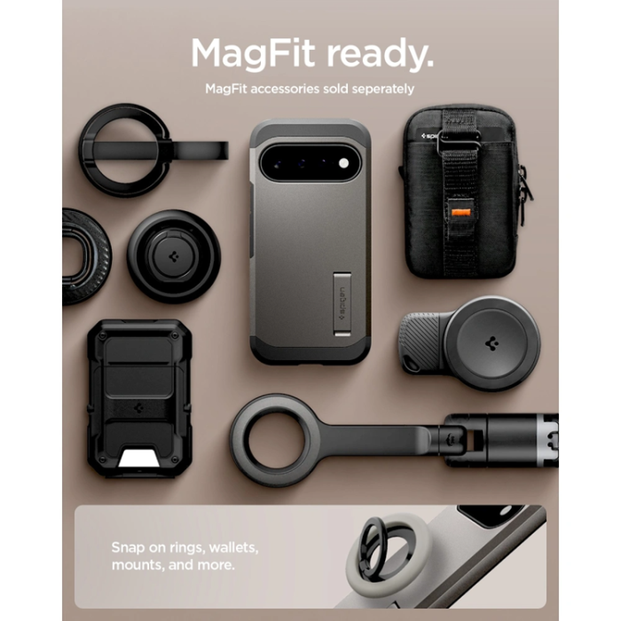 Spigen - Spigen Mobilskal För Google Pixel 11 Magsafe Tough Armor - Gunmetal
