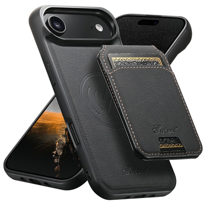SUTENI - SUTENI iPhone 17 Air Mobilskal MagSafe Kickstand H16 - Svart