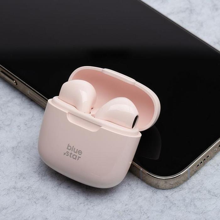 Blue Star - Blue Star Trådlösa In-Ear Hörlurar Bluetooth TWS FI7 - Rosa