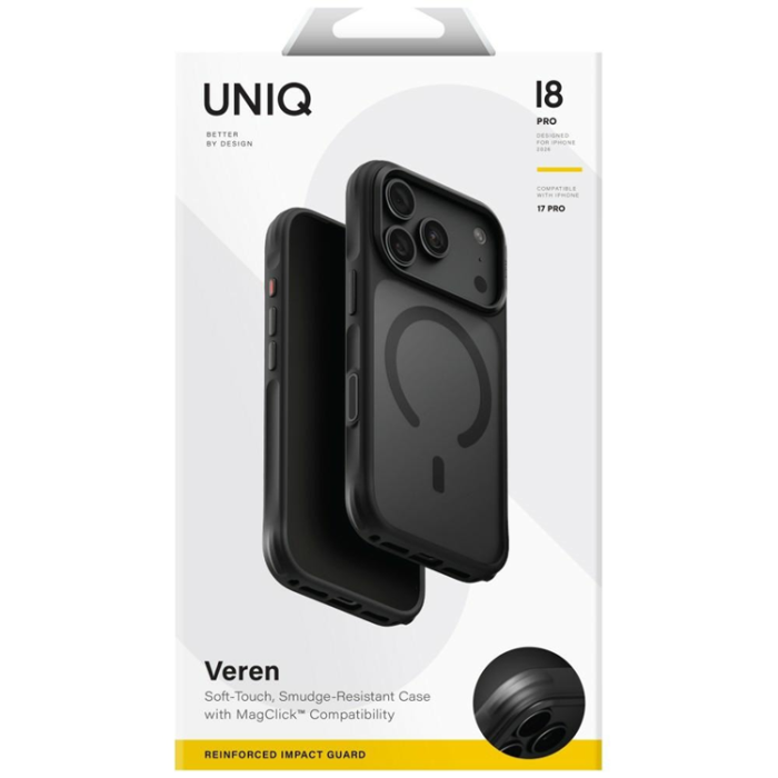 UNIQ - Uniq Mobilskal för iPhone 18 Pro Max/17 Pro Max MagSafe Veren - Svart