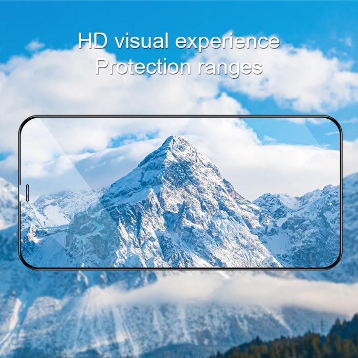 OEM - [1-PACK] Härdat Glas Skärmskydd iPhone 12 Pro Max - Svart