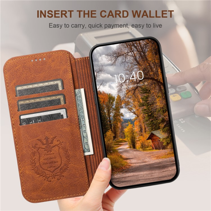 SUTENI - SUTENI iPhone 14 Pro Max Plånboksfodral Magsafe - Khaki