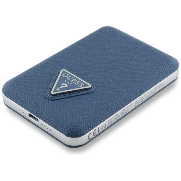 Guess - Guess MagSafe Trådlös Power Bank 5000mAh 15W USB-C Grained Triangle Inductive