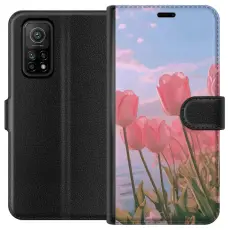 Gustaf - Pl&aring;nboksfodral till Xiaomi Mi 10T 5G med Rosa Tulpaner