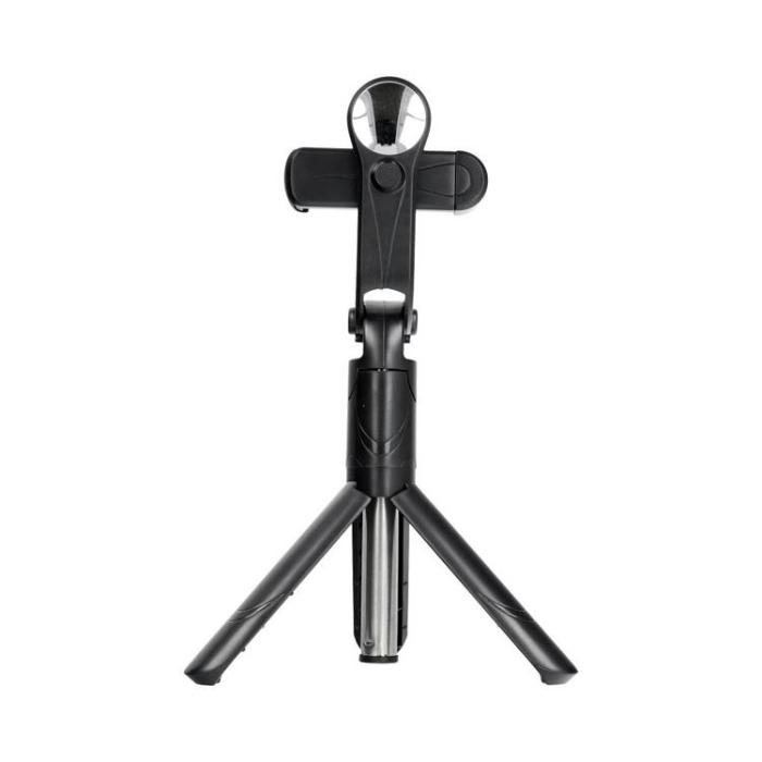 OEM - Combo Selfiestick med Tripod och fjärrkontroll Bluetooth med Spegel - Svart