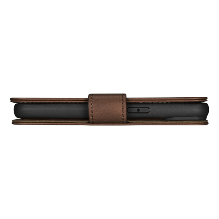 ICARER - iCarer iPhone 14 Pro Plånboksfodral 2in1 Äkta Läder Anti-RFID - Mörkbrun