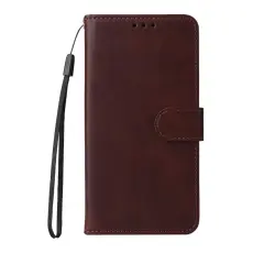 OEM - Samsung Galaxy A57 Pl&aring;nboksfodral Konstl&auml;der Flip Telefon&ouml;verdrag - Brun