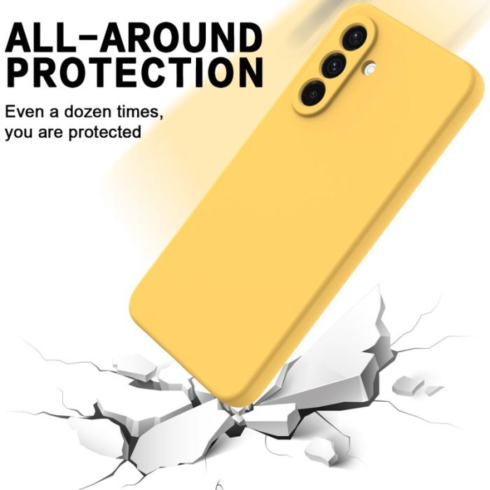 OEM - Mobilskal till Samsung Galaxy S26+ Flytande Silikon Med Handrem - Gul