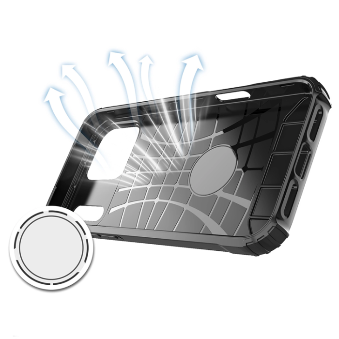A-One Brand - iPhone 17 Pro Mobilskal Hybrid Armor - Svart