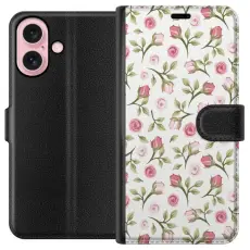 Gustaf - Pl&aring;nboksfodral till Apple iPhone 16 med Blommigt